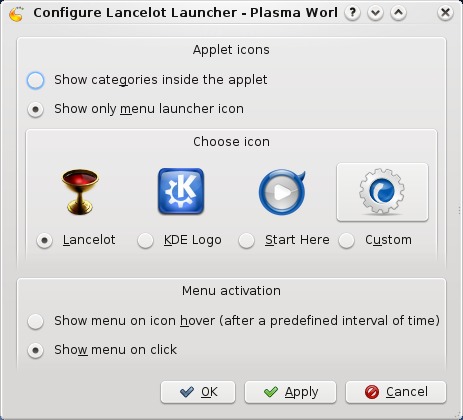 Lancelot Launcher Config