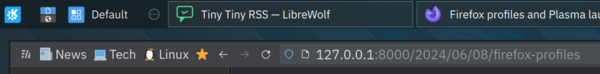 Librewolf with a custom profile icon