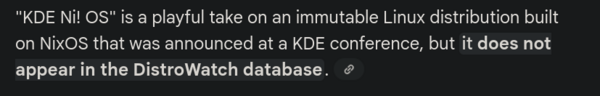 Google thinks Ni! OS is a distribution