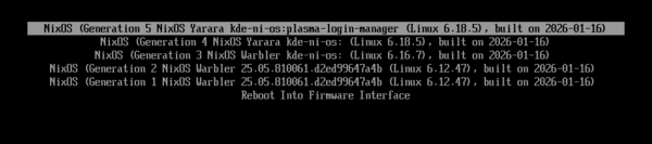 Boot menu with labels shown