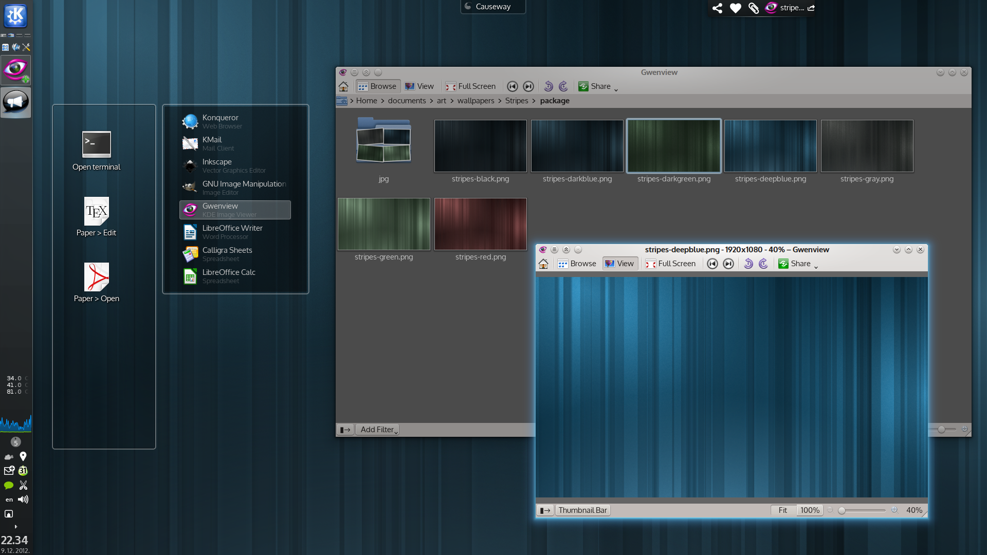 Игра в окне в стиме. Gwenview Linux.